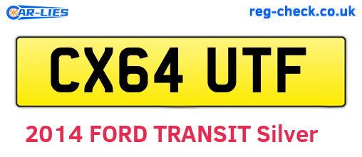 CX64UTF are the vehicle registration plates.