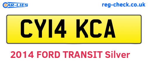 CY14KCA are the vehicle registration plates.