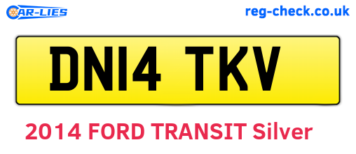 DN14TKV are the vehicle registration plates.