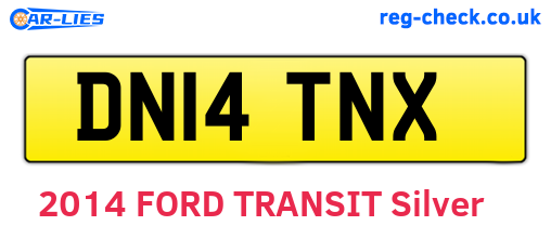 DN14TNX are the vehicle registration plates.