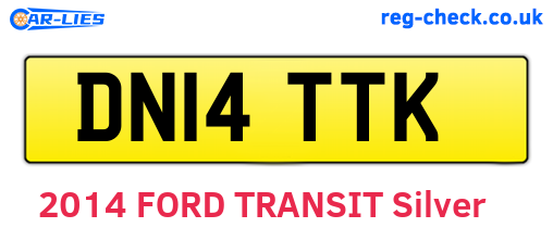 DN14TTK are the vehicle registration plates.