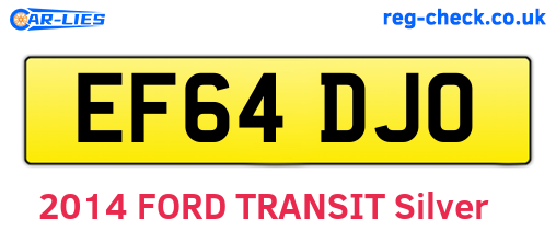 EF64DJO are the vehicle registration plates.