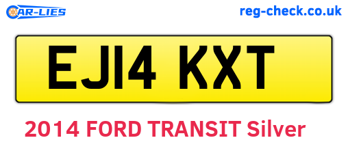 EJ14KXT are the vehicle registration plates.
