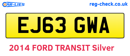 EJ63GWA are the vehicle registration plates.