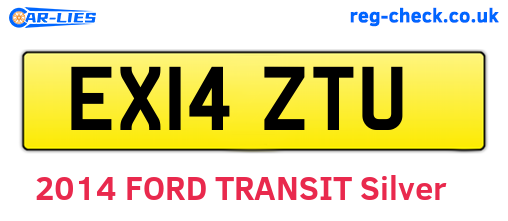 EX14ZTU are the vehicle registration plates.