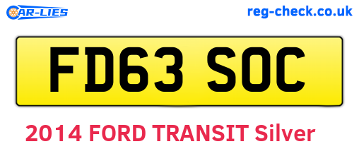 FD63SOC are the vehicle registration plates.