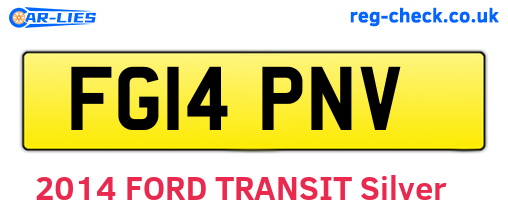 FG14PNV are the vehicle registration plates.