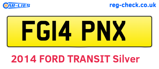 FG14PNX are the vehicle registration plates.