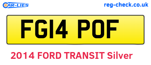 FG14POF are the vehicle registration plates.