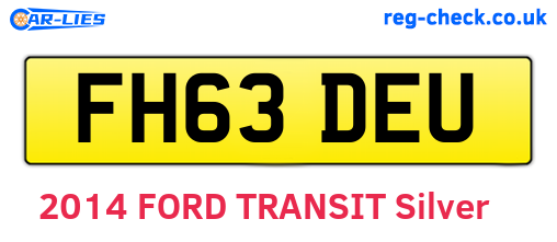 FH63DEU are the vehicle registration plates.