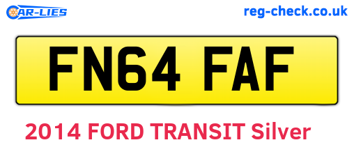FN64FAF are the vehicle registration plates.