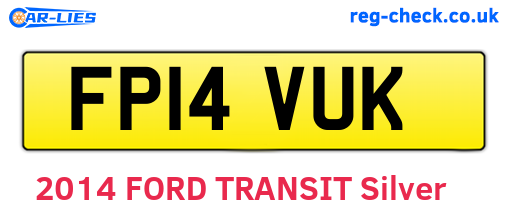 FP14VUK are the vehicle registration plates.