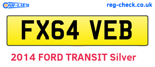 FX64VEB are the vehicle registration plates.