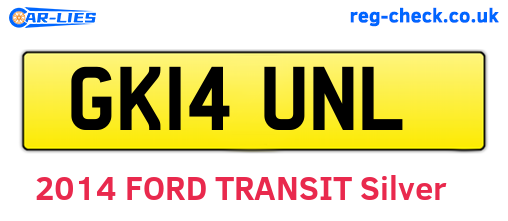 GK14UNL are the vehicle registration plates.