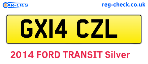GX14CZL are the vehicle registration plates.