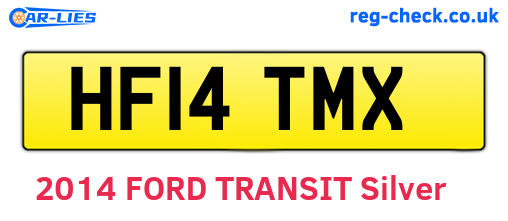 HF14TMX are the vehicle registration plates.