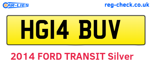 HG14BUV are the vehicle registration plates.