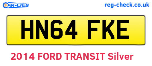HN64FKE are the vehicle registration plates.