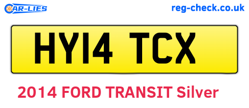 HY14TCX are the vehicle registration plates.