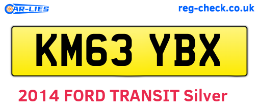KM63YBX are the vehicle registration plates.