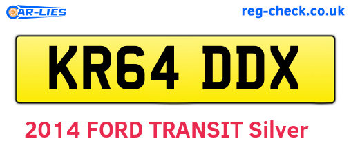 KR64DDX are the vehicle registration plates.