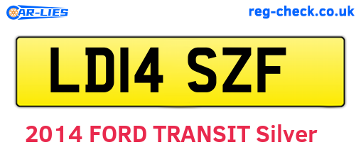 LD14SZF are the vehicle registration plates.
