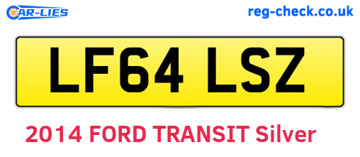 LF64LSZ are the vehicle registration plates.