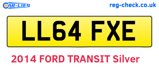 LL64FXE are the vehicle registration plates.