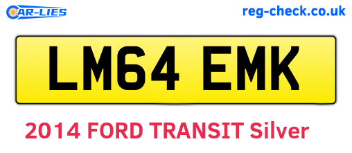 LM64EMK are the vehicle registration plates.