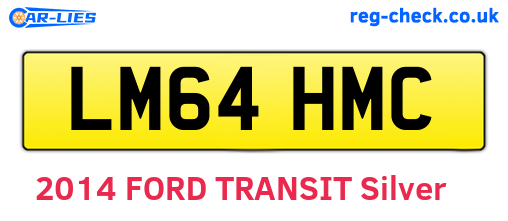LM64HMC are the vehicle registration plates.