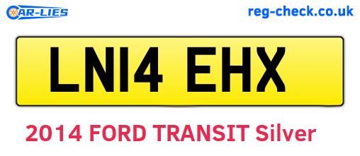 LN14EHX are the vehicle registration plates.