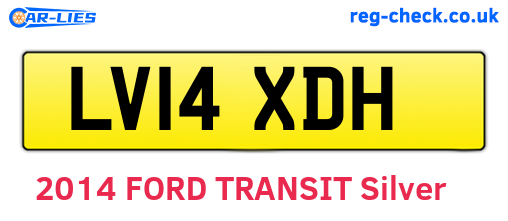 LV14XDH are the vehicle registration plates.