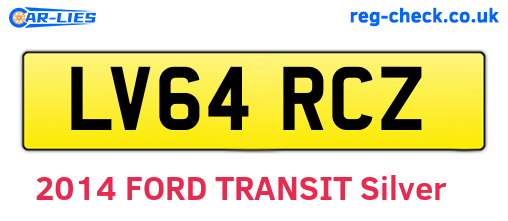 LV64RCZ are the vehicle registration plates.