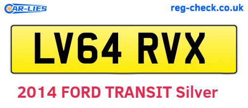 LV64RVX are the vehicle registration plates.