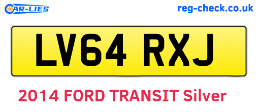 LV64RXJ are the vehicle registration plates.