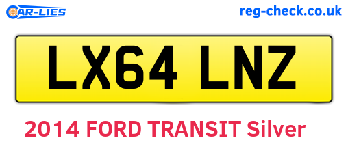 LX64LNZ are the vehicle registration plates.