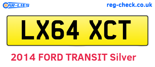 LX64XCT are the vehicle registration plates.