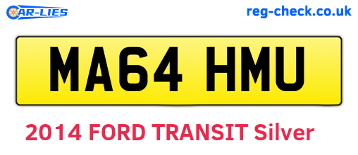 MA64HMU are the vehicle registration plates.