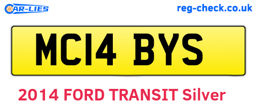 MC14BYS are the vehicle registration plates.