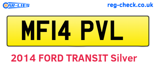 MF14PVL are the vehicle registration plates.