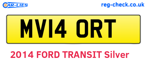 MV14ORT are the vehicle registration plates.
