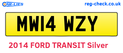 MW14WZY are the vehicle registration plates.