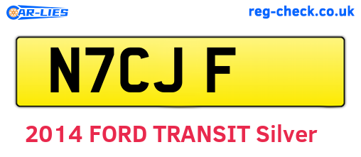 N7CJF are the vehicle registration plates.