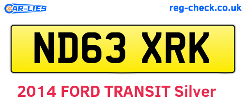 ND63XRK are the vehicle registration plates.