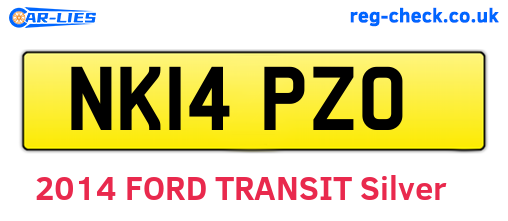 NK14PZO are the vehicle registration plates.