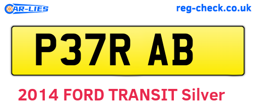 P37RAB are the vehicle registration plates.