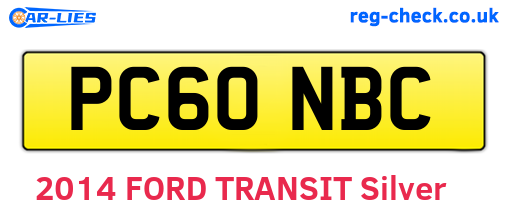 PC60NBC are the vehicle registration plates.