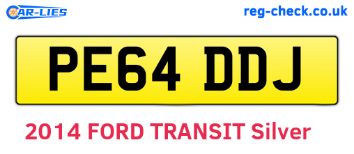 PE64DDJ are the vehicle registration plates.
