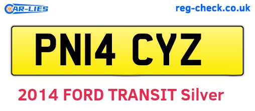 PN14CYZ are the vehicle registration plates.