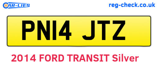 PN14JTZ are the vehicle registration plates.